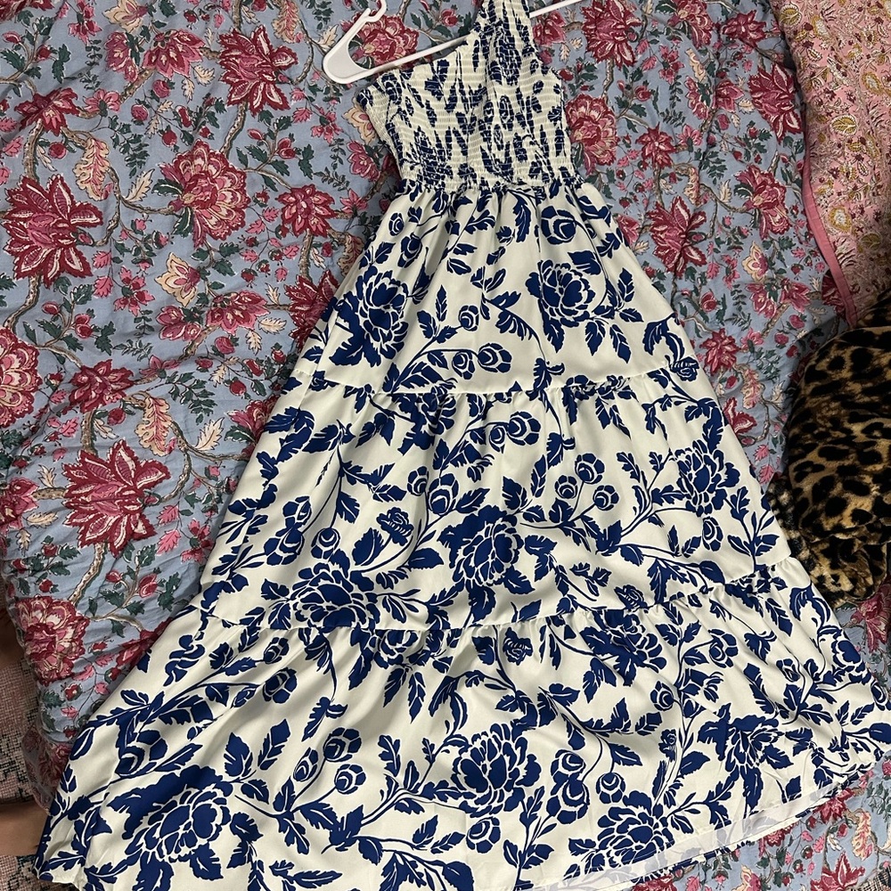 Sunday Blue and White Striped Dress